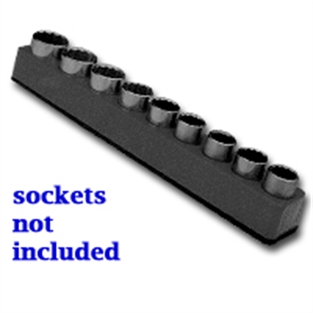 MECHANICS TIME SAVER 1/2 in. Drive Magnetic Black Socket Holder 10-19mm 1288